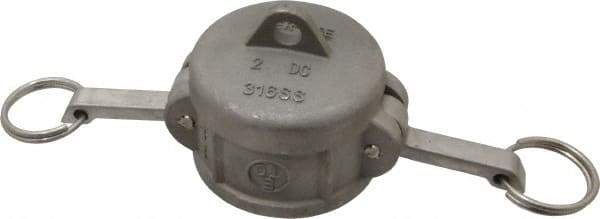 EVER-TITE Coupling Products - 2" Stainless Steel Cam & Groove Suction & Discharge Hose Dust Cap For Use with Adapters - Part DC, 250 Max psi - USA Tool & Supply