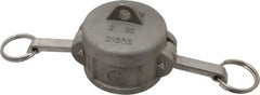 EVER-TITE Coupling Products - 2" Stainless Steel Cam & Groove Suction & Discharge Hose Dust Cap For Use with Adapters - Part DC, 250 Max psi - USA Tool & Supply