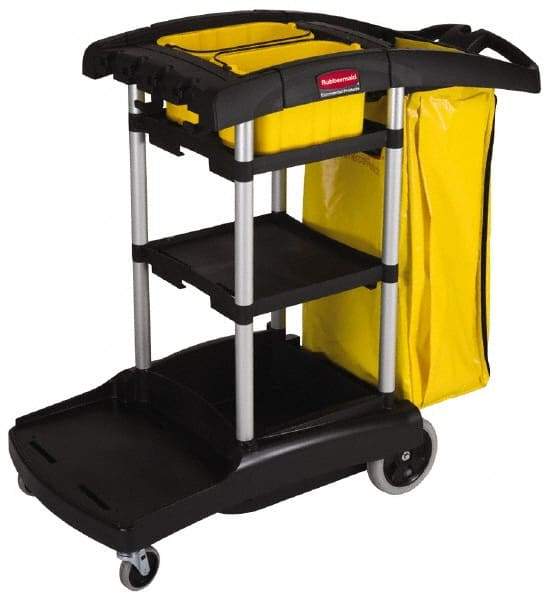 Rubbermaid - Polyethylene Janitor Cart - 49-3/4" Long - USA Tool & Supply