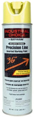 Rust-Oleum - 17 fl oz Yellow Marking Paint - 600' to 700' Coverage at 1" Wide, Solvent-Based Formula - USA Tool & Supply