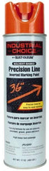 Rust-Oleum - 17 fl oz Orange Marking Paint - 600' to 700' Coverage at 1" Wide, Solvent-Based Formula - USA Tool & Supply