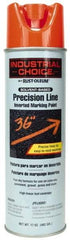 Rust-Oleum - 17 fl oz Orange Marking Paint - 600' to 700' Coverage at 1" Wide, Solvent-Based Formula - USA Tool & Supply