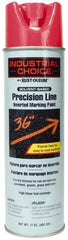 Rust-Oleum - 17 fl oz Pink Marking Paint - 600' to 700' Coverage at 1" Wide, Solvent-Based Formula - USA Tool & Supply