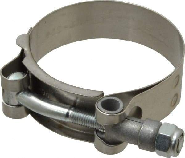 Campbell Fittings - 2-1/4" Hose, 3/4" Wide x 0.025" Thick, T-Bolt Band Clamp - Stainless Steel - USA Tool & Supply