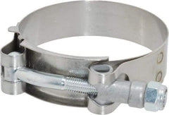 Campbell Fittings - 2-1/2" Hose, 3/4" Wide x 0.025" Thick, T-Bolt Band Clamp - Stainless Steel - USA Tool & Supply