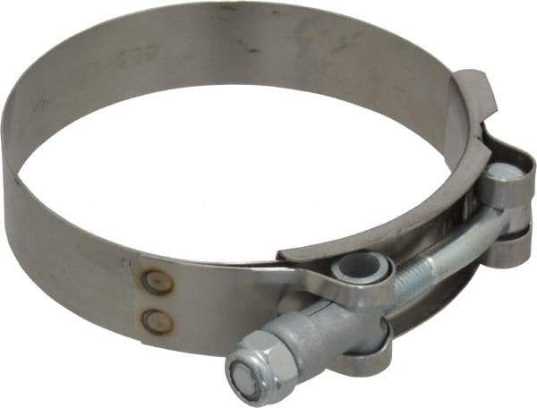 Campbell Fittings - 3-1/4" Hose, 3/4" Wide x 0.025" Thick, T-Bolt Band Clamp - Stainless Steel - USA Tool & Supply