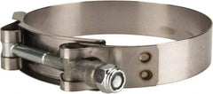 Campbell Fittings - 3-1/2" Hose, 3/4" Wide x 0.025" Thick, T-Bolt Band Clamp - Stainless Steel - USA Tool & Supply