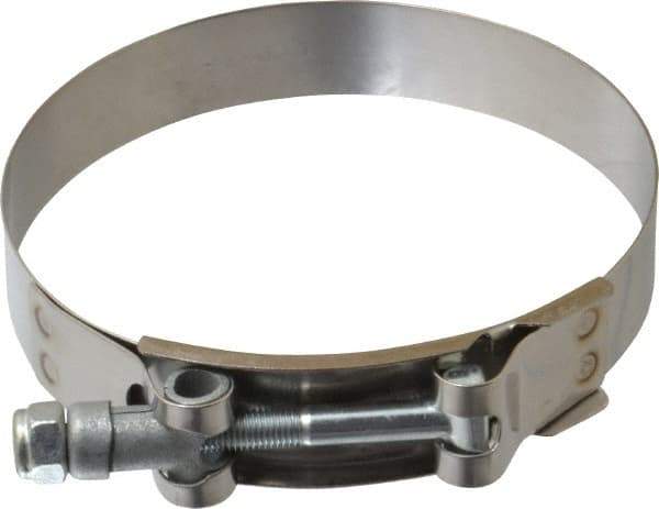 Campbell Fittings - 4" Hose, 3/4" Wide x 0.025" Thick, T-Bolt Band Clamp - Stainless Steel - USA Tool & Supply