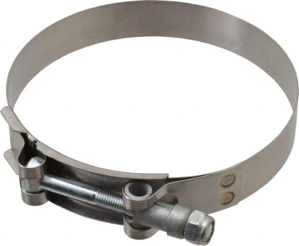 Campbell Fittings - 4-1/4" Hose, 3/4" Wide x 0.025" Thick, T-Bolt Band Clamp - Stainless Steel - USA Tool & Supply