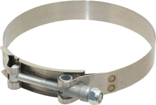 Campbell Fittings - 4-1/2" Hose, 3/4" Wide x 0.025" Thick, T-Bolt Band Clamp - Stainless Steel - USA Tool & Supply