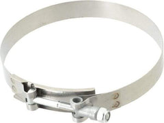 Campbell Fittings - 5-1/2" Hose, 3/4" Wide x 0.025" Thick, T-Bolt Band Clamp - Stainless Steel - USA Tool & Supply