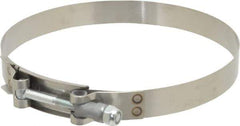 Campbell Fittings - 6-1/4" Hose, 3/4" Wide x 0.025" Thick, T-Bolt Band Clamp - Stainless Steel - USA Tool & Supply