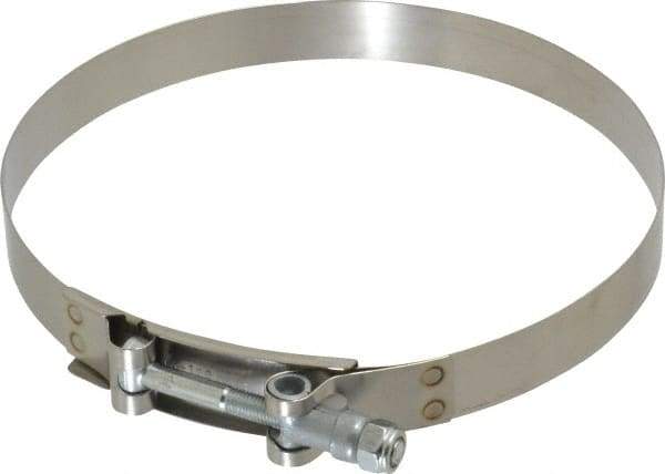 Campbell Fittings - 6-1/2" Hose, 3/4" Wide x 0.025" Thick, T-Bolt Band Clamp - Stainless Steel - USA Tool & Supply