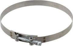 Campbell Fittings - 8" Hose, 3/4" Wide x 0.025" Thick, T-Bolt Band Clamp - Stainless Steel - USA Tool & Supply