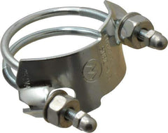 Kuriyama of America - 1-1/2" Hose, Spiral Double Bolt Hose Clamp - Plated Steel - USA Tool & Supply