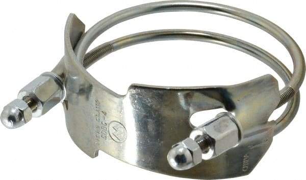 Kuriyama of America - 4" Hose, Spiral Double Bolt Hose Clamp - Plated Steel - USA Tool & Supply