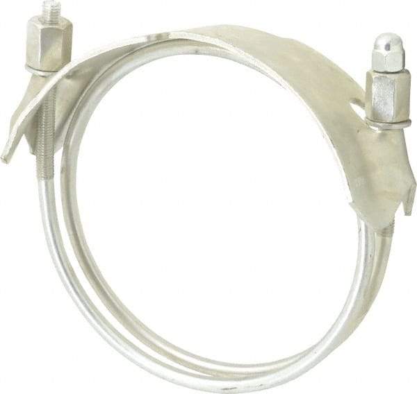 Kuriyama of America - 5" Hose, Spiral Double Bolt Hose Clamp - Plated Steel - USA Tool & Supply