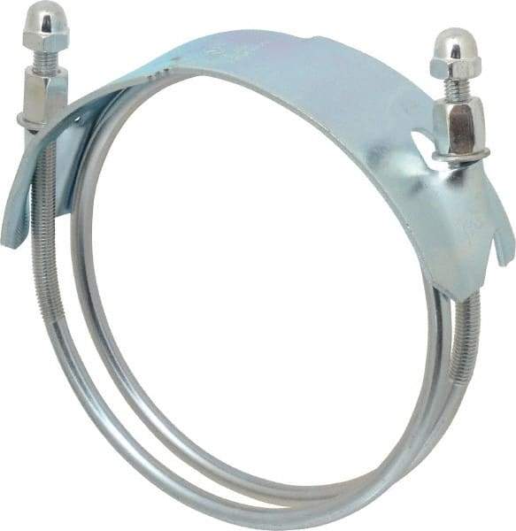 Kuriyama of America - 6" Hose, Spiral Double Bolt Hose Clamp - Plated Steel - USA Tool & Supply