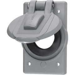 Hubbell Wiring Device-Kellems - Weatherproof Box Covers Cover Shape: Round Number of Holes in Outlet: 1 - USA Tool & Supply