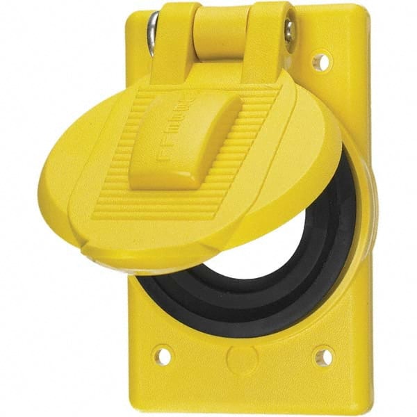 Hubbell Wiring Device-Kellems - Weatherproof Box Covers Cover Shape: Round Number of Holes in Outlet: 1 - USA Tool & Supply