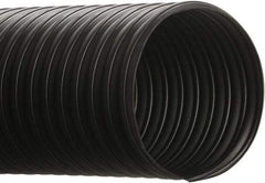 Hi-Tech Duravent - 5" ID, 50' Long, Thermoplastic Rubber Blower & Duct Hose - Black, 8" Bend Radius, 8 In/Hg, 6 Max psi, -65 to 275°F, Chemical Resistant - USA Tool & Supply