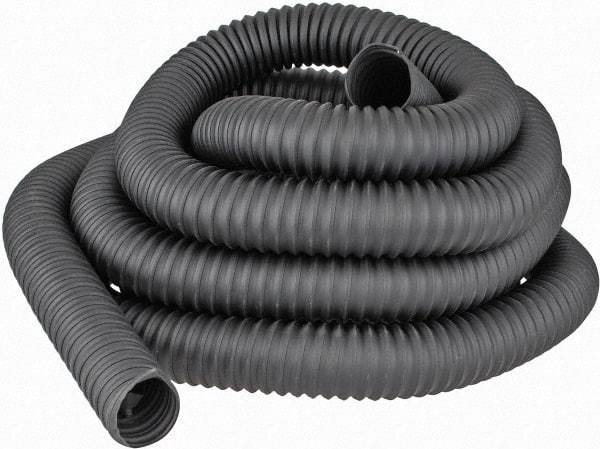 Hi-Tech Duravent - 2" ID, 25' Long, Thermoplastic Rubber Blower & Duct Hose - Black, 3-1/2" Bend Radius, 20 In/Hg, 15 Max psi, -65 to 275°F, Chemical Resistant - USA Tool & Supply