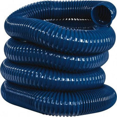 Hi-Tech Duravent - 4" ID, 25' Long, PVC Blower & Duct Hose - Blue, 5-1/2" Bend Radius, 17 In/Hg, 11 Max psi, -20 to 180°F, Abrasion and Chemical Resistant - USA Tool & Supply