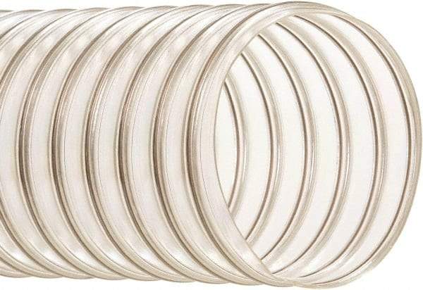 Hi-Tech Duravent - 10" ID, 50' Long, Polyurethane Blower & Duct Hose - Clear, 11-1/4" Bend Radius, 6 In/Hg, 9 Max psi, -65 to 200°F, Oil and Gas Resistant - USA Tool & Supply