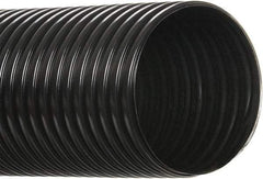 Hi-Tech Duravent - 1-1/4" ID, 50' Long, Polyethylene Blower & Duct Hose - Black, 2" Bend Radius, 18 In/Hg, 22 Max psi, -30 to 160°F, UV Resistant - USA Tool & Supply