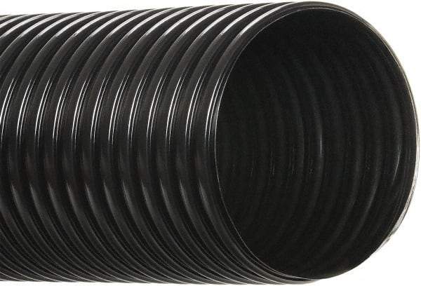 Hi-Tech Duravent - 3" ID, 50' Long, Polyethylene Blower & Duct Hose - Black, 5-1/4" Bend Radius, 5 In/Hg, 8 Max psi, -30 to 160°F, UV Resistant - USA Tool & Supply