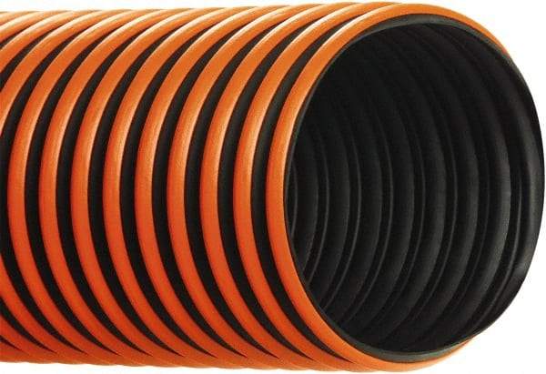 Hi-Tech Duravent - 12" ID, 50' Long, Thermoplastic Rubber Blower & Duct Hose - Black, 15-1/4" Bend Radius, 4 In/Hg, 2 Max psi, -60 to 300°F, Chemical and Abrasion Resistant - USA Tool & Supply