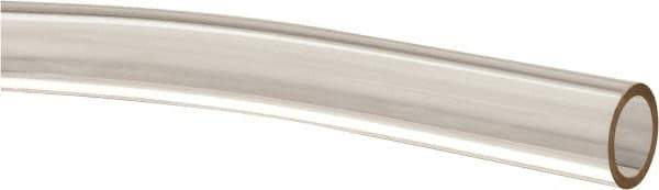 Made in USA - 3/8" ID x 1/2" OD, 1/16" Wall Thickness, Cut to Length (50' Standard Length) Plastic Tube - Clear, 26 Max psi, 63 Hardness - USA Tool & Supply