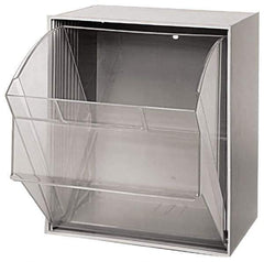 Quantum Storage - 11-13/16" Wide x 13-7/8" High x 11-7/8" Deep, Small Parts Tip Out Stacking Bin Organizer - Polystyrene Frame, 1 Compartments, 11-1/16" Wide x 13-5/8" High x 8-7/8" Deep Bin - USA Tool & Supply