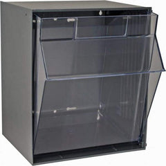 Quantum Storage - 11-13/16" Wide x 13-7/8" High x 11-7/8" Deep, Small Parts Tip Out Stacking Bin Organizer - Polystyrene Frame, 1 Compartments, 11-1/16" Wide x 13-5/8" High x 8-7/8" Deep Bin - USA Tool & Supply