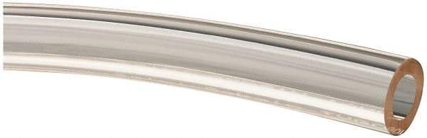 Made in USA - 3/8" ID x 5/8" OD, 1/8" Wall Thickness, Cut to Length (50' Standard Length) Plastic Tube - Clear, 45 Max psi, 65 Hardness - USA Tool & Supply