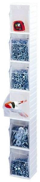 Quantum Storage - 3-3/4" Wide x 4" High x 2-7/8" Deep, Small Parts Tip Out Stacking Bin Organizer - Polystyrene Frame, 1 Compartments, 3-1/2" Wide x 3-3/4" High x 2-5/8" Deep Bin - USA Tool & Supply