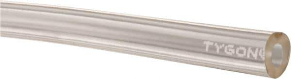 Made in USA - 1/8" ID x 1/4" OD, 1/16" Wall Thickness, Cut to Length (50' Standard Length) Plastic Tube - Clear, 43 Max psi, 40 Hardness - USA Tool & Supply