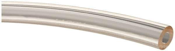 Made in USA - 1/4" ID x 1/2" OD, 1/8" Wall Thickness, Cut to Length (50' Standard Length) Plastic Tube - Clear, 43 Max psi, 40 Hardness - USA Tool & Supply