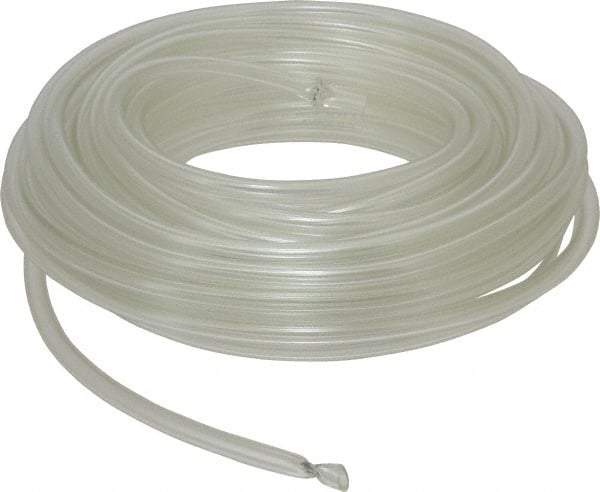 Made in USA - 3/16" ID x 5/16" OD, 1/16" Wall Thickness, 50' Long, Tygon Tube - Clear, 41 Max psi, 64 Hardness - USA Tool & Supply