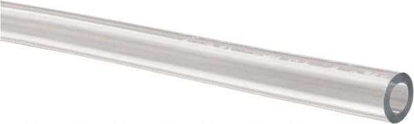 Made in USA - 3/16" ID x 5/16" OD, 1/16" Wall Thickness, Cut to Length (50' Standard Length) Plastic Tube - Clear, 14 Max psi, 63 Hardness - USA Tool & Supply