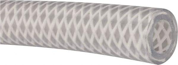 Made in USA - 3/8" ID x 5/8" OD, 1/8" Wall Thickness, Cut to Length (100' Standard Length) PVC Tube - Clear, 180 Max psi, 80 Hardness - USA Tool & Supply