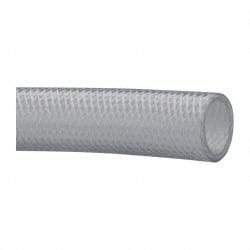 Made in USA - 1" ID x 1-5/16" OD, 5/32" Wall Thickness, Cut to Length (100' Standard Length) PVC Tube - Clear, 96 Max psi, 80 Hardness - USA Tool & Supply