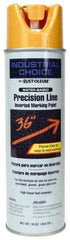 Rust-Oleum - 17 fl oz Yellow Marking Paint - 600' to 700' Coverage at 1" Wide, Water-Based Formula - USA Tool & Supply