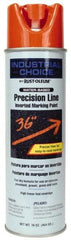 Rust-Oleum - 17 fl oz Orange Marking Paint - 600' to 700' Coverage at 1" Wide, Water-Based Formula - USA Tool & Supply