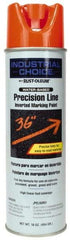 Rust-Oleum - 17 fl oz Orange Marking Paint - 600' to 700' Coverage at 1" Wide, Water-Based Formula - USA Tool & Supply