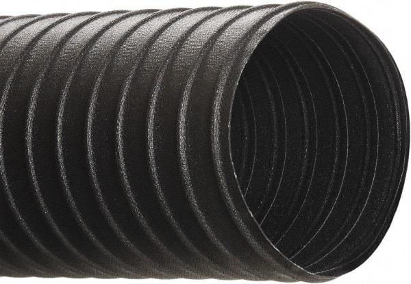 Hi-Tech Duravent - 6" ID, 25' Long, Steel Blower & Duct Hose - Black, 7.9" Bend Radius, 14 In/Hg, 25 Max psi, -40 to 250°F, Chemical and Abrasion Resistant - USA Tool & Supply