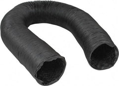 Hi-Tech Duravent - 8" ID, 25' Long, Neoprene Coated Polyester Blower & Duct Hose - Black, 10" Bend Radius, 15 In/Hg, 21 Max psi, -40 to 250°F, Chemical and Abrasion Resistant - USA Tool & Supply