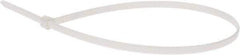 Thomas & Betts - 14.2" Long White Nylon Standard Cable Tie - 50 Lb Tensile Strength, 1.33mm Thick, 1" Max Bundle Diam - USA Tool & Supply