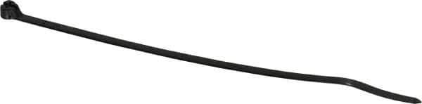 Thomas & Betts - 7.31" Long Black Polypropylene Standard Cable Tie - 30 Lb Tensile Strength, 1.22mm Thick, 1-1/2" Max Bundle Diam - USA Tool & Supply