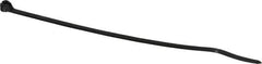 Thomas & Betts - 7.31" Long Black Polypropylene Standard Cable Tie - 30 Lb Tensile Strength, 1.22mm Thick, 1-1/2" Max Bundle Diam - USA Tool & Supply